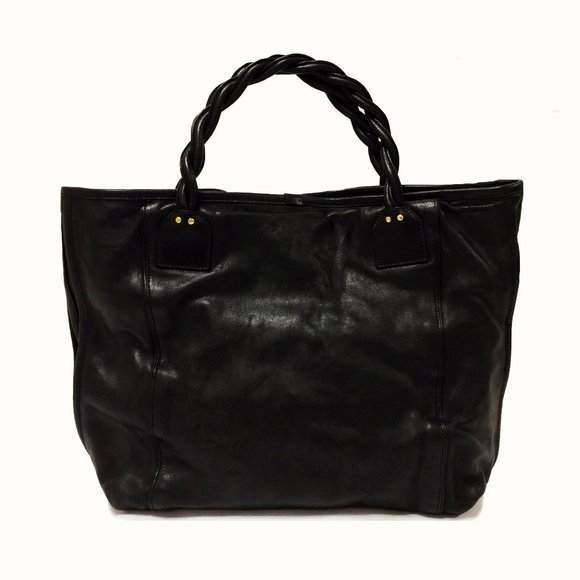 Chloe Amy Pleated Black Leather Tote - Picture 9 of 9